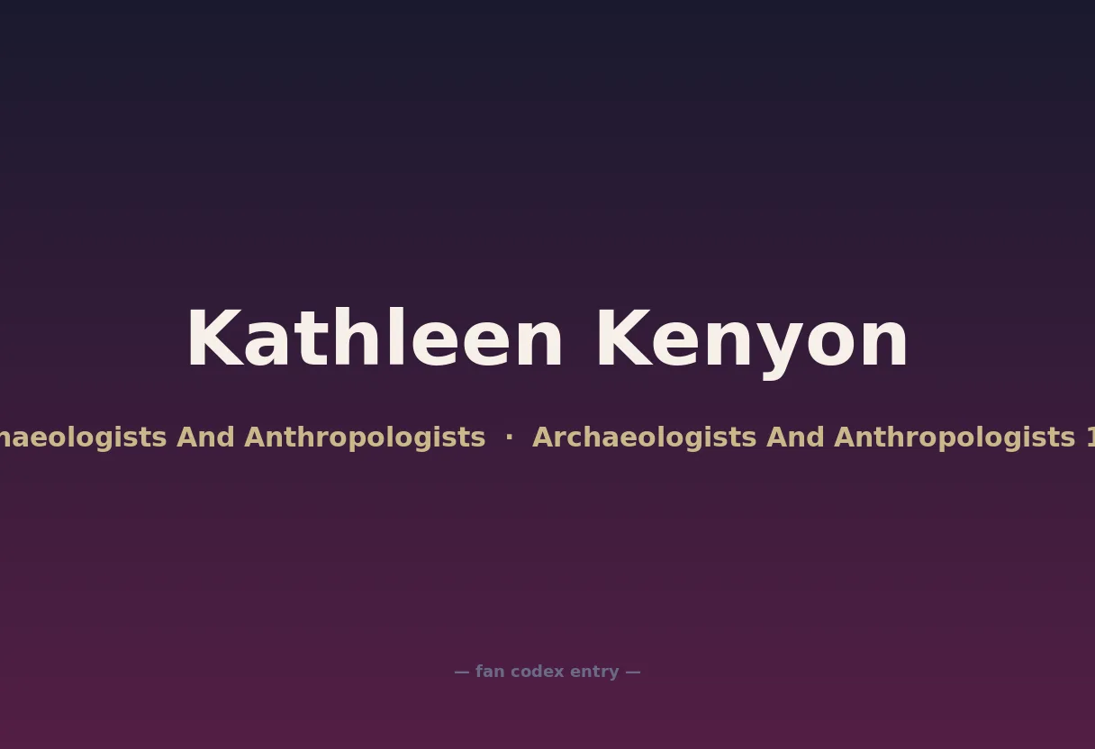 Kathleen Kenyon