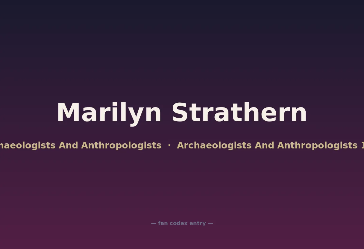 Marilyn Strathern