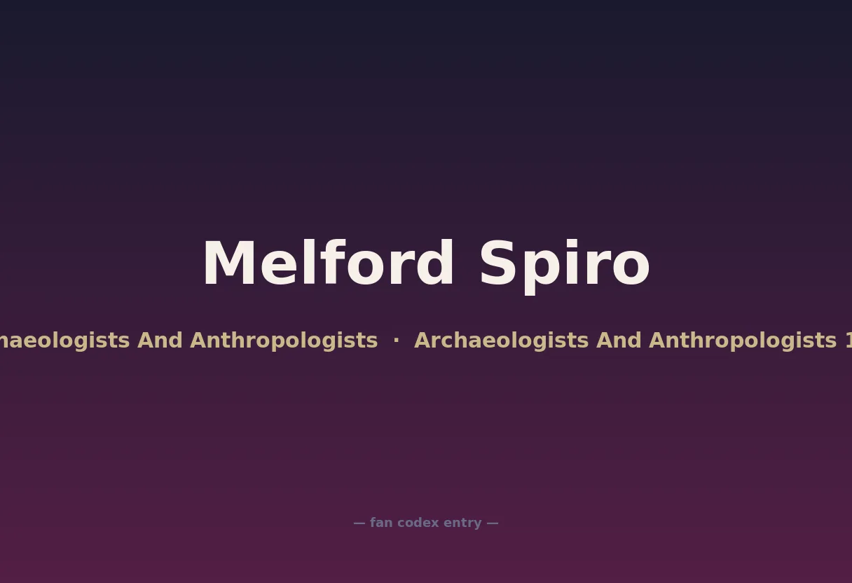 Melford Spiro